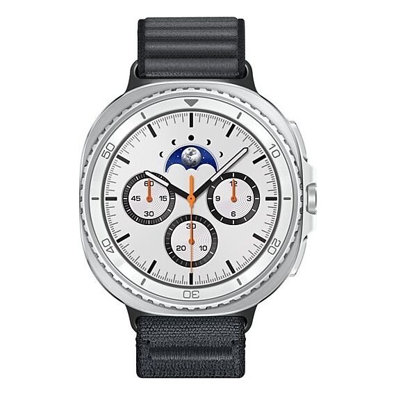 Galaxy Watch 8 Classic | 46 мм | 4G LTE | White | Fabric/Graphite | M/L, Тип ремешка : Fabric, Размер корпуса : 46 мм, Цвет: White, Цвет ремешка: Graphite, Размер ремешка : M/L, Подключение часов : Bluetooth / Wi-Fi + 4G LTE, изображение 3
